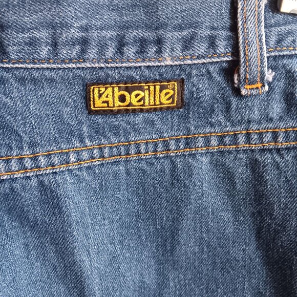 Vintage Womens' Jeans 12 25x31 L'Abeille High-Waisted Yoked Denim True Boho 70s - Picture 6 of 8